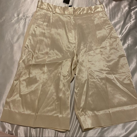 Topshop satin effect midi shorts size 0 - Picture 1 of 3